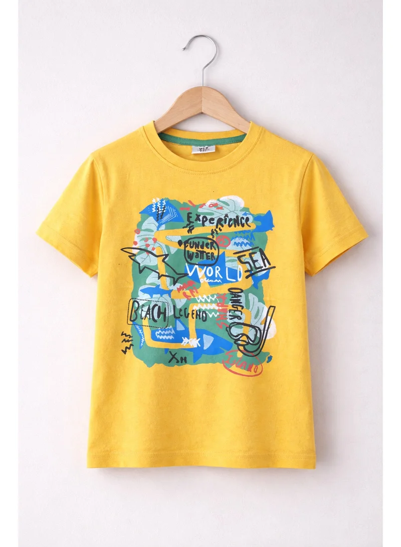 Victor And Jane  Boys’ 2-Piece Set – Adventure Graphic T-Shirt & Shorts for Men | Best Price UAE
